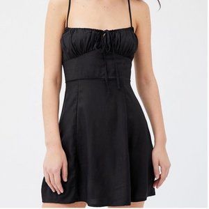 UO Kamaryn Tie-Front Mini Dress